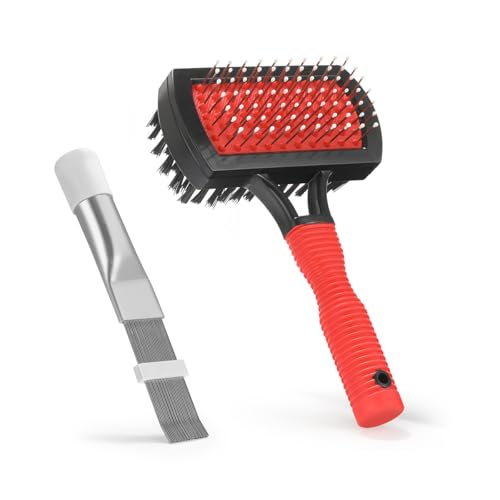 LANMU AC Coil Cleaner Brush Fin Comb, Air Conditioner Cleaning Brush Straightening Tool for HVAC/AC Evaporator, Condenser, Radiator