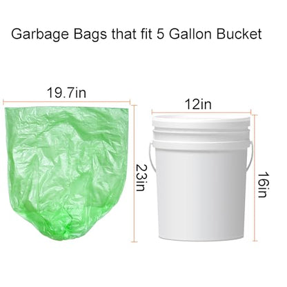 Biodegradable Trash Bags 4-6 Gallon, 100 Counts, Extra Thick Small Trash Bag Recycling Garbage Bags For Kitchen Bathroom Yard Office Wastebasket Car - size: 5 Gallon, 100 Count (Pack of 1)