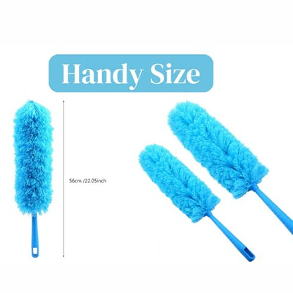 Microfiber Duster - 22'' Ceiling Fan Cleaner Duster, Dust Brush for Cleaning Window Blinds, Ceiling Fans, Furniture & Cars, Reusable Dust Remover Wand, Washable & Flexible Duster