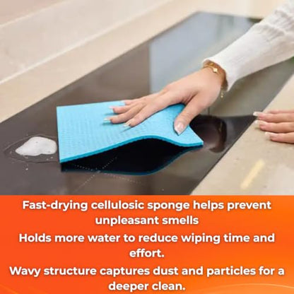 Macro Max Ultra Sponge Cloth 10 Times Its Weight Water Absorption High Performance Kitchen Cloth - 3 Pack