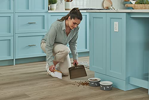 Harper Live.Love.Clean. Snap-Together Bamboo Counter Brush & Resin Dust Pan Set for Cleaning Dust, Pet Hair & Fine Dry Dirt - style: Bamboo Counter Brush & Dust Pan
