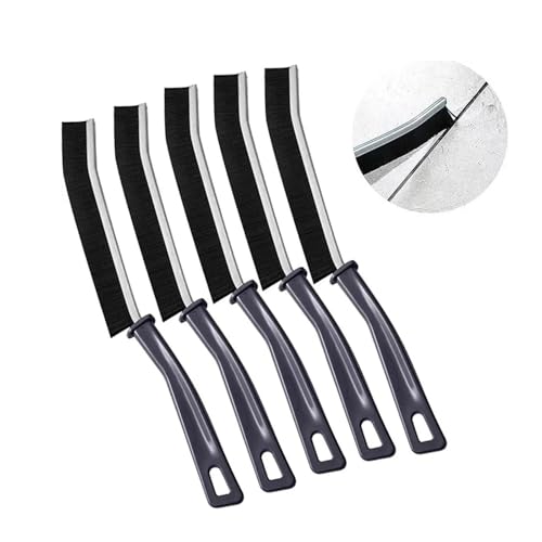 Cleaner Brushes for Shower Floor Line, Hard Wearing Grout Gap Cleaning Brush Kitchen Toilet Tile Joints Dead Angle Hard Bristle(Black- 2PC) - color: Black- 2pc