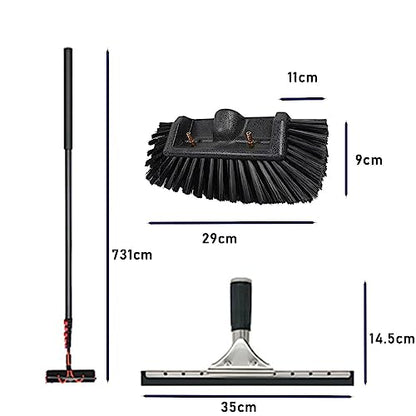 Telescopic Window Cleaning Rod, 5m-12m, Retractable Overhead Window Cleaning Brush Solar Panel Window Cleaning Brush Water Brush Window Cleaning Rod, 10.8M/36FT - size: 10.8M/36FT