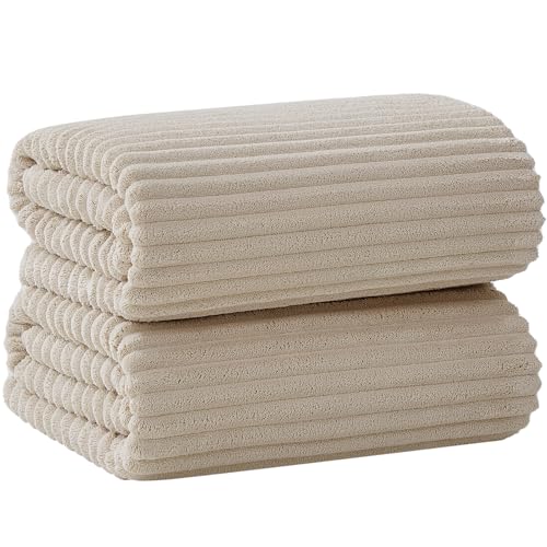 Oversized Bath Sheets 40x80 Inches Extra Large Bath Towels for Adults Super Soft Quick Dry Highly Absobent Microfiber Shower Towels for Bathroom, Pool, Gym, Yoga Towel (Beige, 2Piece) - color: Beige, size: 2Piece Bath Sheet