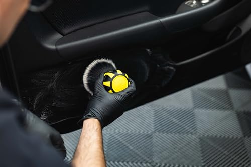 Detail Factory - Curveball XL Synthetic Brush - Ultra Soft Bristles, Comes with Storage Rack, Covers Large Area Inside or Outside Vehicles - Live Wire - color: Live Wire