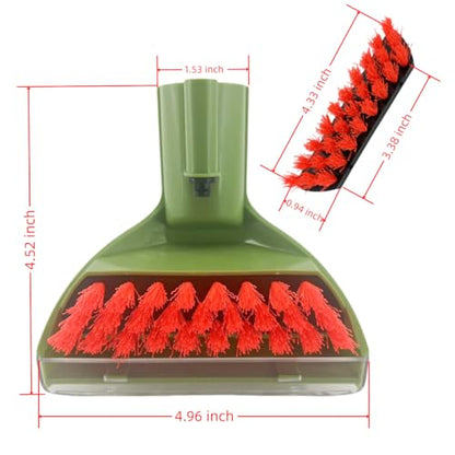 Upgraded 5.3in 1400B Little Green Machine Multi-Purpose Tools Brush Replacement Parts Compatible with 1400B 4075 3194 3353 2458 3588F 1986 1425 2513E Tough Stain Brush Tool Attachments (green 1+2) - color: Upgrade (Green 1+2)