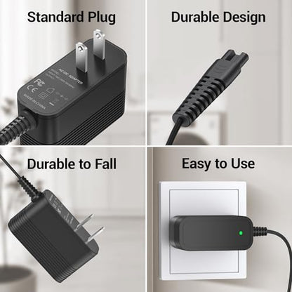 9V Power Supply for Labigo Electric Spin Scrubber LA1 Pro Charger for Voweek Electric Spin Scrubber AC Adapter Compatible with Voweek VWS211 SP02 for Labigo LA1 Pro Cordless Cleaning Brush Power Cord