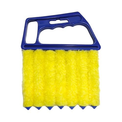 DXNQ Blind Cleaner Duster Tool, Window Venetian Hand-held 7 Finger Dusting Cleaner Brush, Blinds Cleaning Brush Tool for Window Shutters Air Conditioner, Car Accessories (Blue) - color: Blue