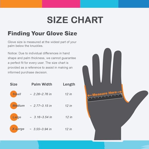 Bamllum Rubber Cleaning Gloves for Kitchen - 4 Pairs Reusable Dishwashing Gloves for Household, Flexible Long-lasting & Waterproof (Small, Blue+Green+Red+Orange) - size: Small
