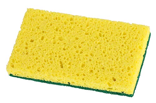 Scrubee Heavy Duty Scrub Sponge with Scouring Pad, Kitchen Dishwashing, Sink, Pot and Frying Pan Cellulose Scrubber Sponge Non Scratch. by Superio… (4.5" 3 Pack) - color: Green, size: 3-pack