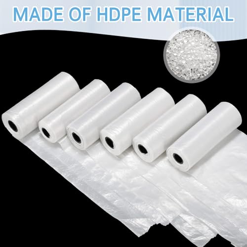 240 Counts Mini Trash Bags 0.5 Gallon Tiny Garbage Bags Small Pet Bags Strong Trash Bags Trash Can Liners for Car Kitchen Office Desktop Mini Trash Can Wastebasket Bin, 16 Rolls(White) - color: White