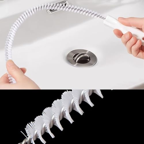 Refrigerator Coil Cleaning Brush,Sewer Set Brush Clog Remover, for Toilet,Kitchen Sink,Sewer,Bathroom Bathtub Hair Clogging Cleaning Tool,Long Drain Brushes,Pipe Brushes, Sink Drain Cleaner Set 3Pcs