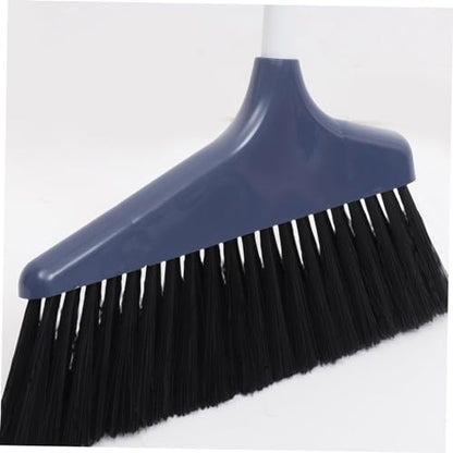 BESTonZON Broom and Dustpan Set for Home Long Handle Dust Pan and Broom for Indoor Outdoor Heavy Duty Broom Dustpan Set for Kitchen Lobby Office Upright Standing Dustpan Blue