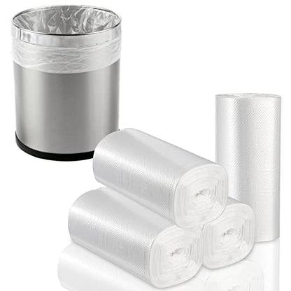 Tebery 200 Counts 4 Gallon Clear Small Garbage Bags Trash Bags, Wastebasket Bin Liners for Bathroom Bedroom Office Trash Can, 4 Rolls - color: 4 Gallon-200pc