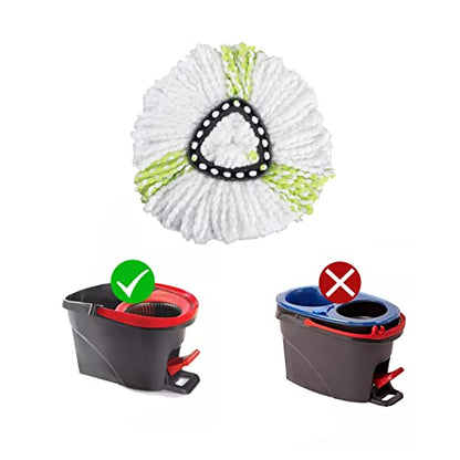 Matthew Cleaning 6Pack Green Microfiber Spin Mop Replacement Head Compatible with EasyWring Spin Mop Replace Head-EasyWring High Absorbency,Machine Washable,Microfiber Spin Mop Refills - color: Green, size: 6 Count