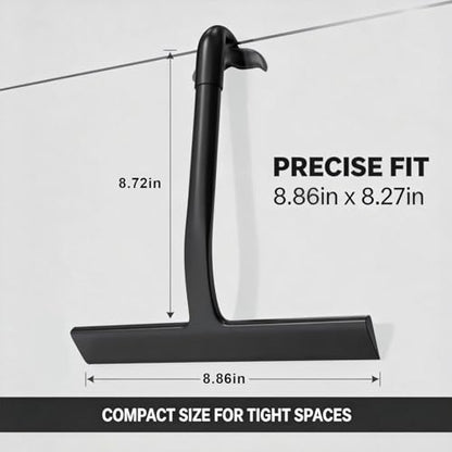 Silicone Shower Squeegee, Multi-Purpose Window Squeegee with Aluminum Spray Bottle & Hook, Non-Slip Ergonomic Handheld Glass Squeegee for Bathroom Tile, Car Window Cleaning