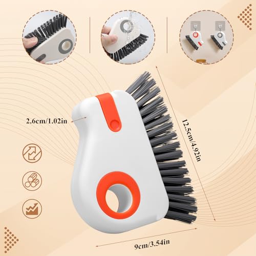 2-in-1 Multifunctional Groove Cleaning Brush for Windows, Doors, Tracks, and Cars – Handheld Gap Cleaner Tool for Window Sills, Sliding Door Grooves, Corners, and Household Dust Removal