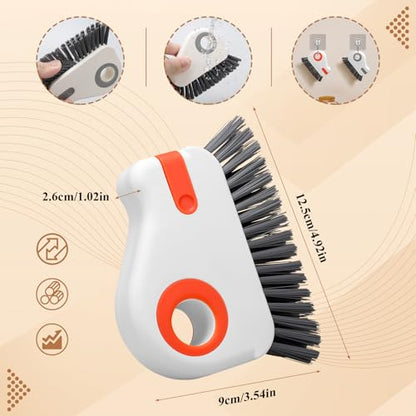 2-in-1 Multifunctional Groove Cleaning Brush for Windows, Doors, Tracks, and Cars – Handheld Gap Cleaner Tool for Window Sills, Sliding Door Grooves, Corners, and Household Dust Removal