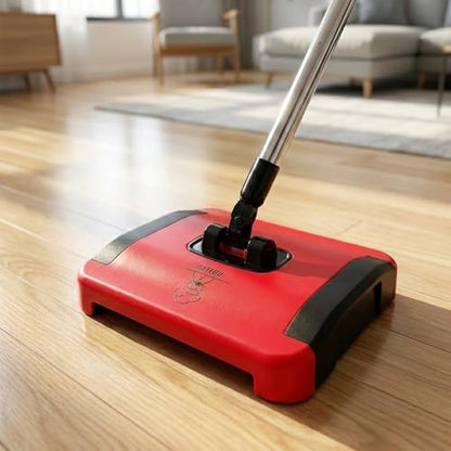 YIIFEEO Non-Electric Carpet Sweepers with 180° Adjustable Detachable Handle, 3-Layer Anti-Tangle Roller & Sealed Dust Bin, Lightweight Sweepers & Accessories - for Low Carpets Rugs Home Office