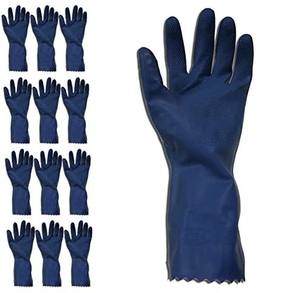 Blue Latex Canners Gloves, Unlined, Standard Weight