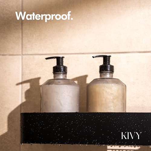 KIVY Glass Soap Dispenser Set [INCL. Waterproof Labels] - Glass Soap Dispenser with Pump - Hand Soap and Dish Soap Set - for Kitchen, Shower & Bathroom - Refillable (Matte Black) - color: Matte Black