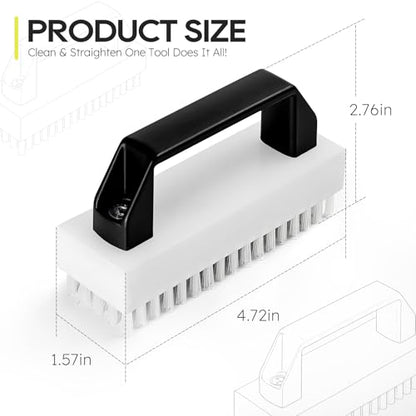 2-in-1 AC Fin Comb Straightener & AC Coil Cleaner Brush, Stiff Bristle Brush, Straighten & Clean Air Conditioner Fins, HVAC Maintenance Clean Tool for Condenser, Evaporator, Radiator