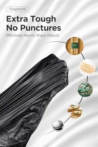 20 Count Drawstring Trash Bags, 12-13 Gallon Unscented Tall Kitchen Garbage Bags, 3 Mil Extra Thick & Leak-Proof, Easy Tie Cinch, Perfect for Kitchen Bathroom Office (60 * 70cm, Black) - size: 1 Count (Pack of 20), style: 60x70cm
