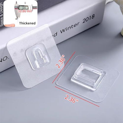 Double Sided Adhesive Wall Hooks,20 Pack Self Adhesive Hooks,Suitable for Hanging and Organizing Power Outlets, Picture Frames, and Tissue Boxes at Home, Office, or in Rv