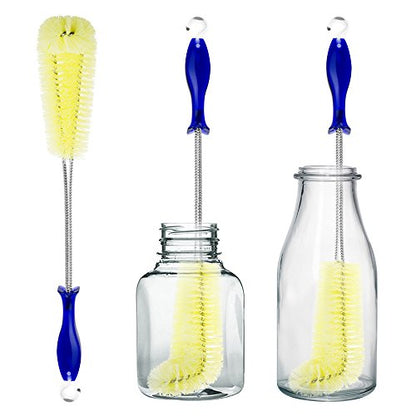 Long Bottle Brush Cleaner -16" Bottle Cleaning Brush Flexional Water Bottle Cleaner Washer Tool for Water Bottles,Cup,Tumblers or Wine Stemware