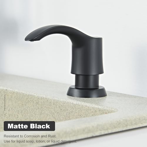 GAGALIFE Kitchen Sink Soap Dispenser - Sink Soap Dispenser Pump with 40" Silicone Soap Dispenser Extension Soap Tube (Matte Black), Say Goodbye to Frequent Refills G080-1B - color: Matte Black, size: with Hose