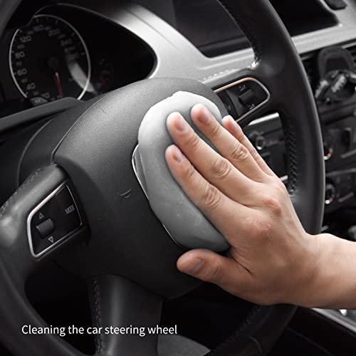 CLICK CLEAN Cleaning Gel for Car, 7oz Car Detailing Tools, Cleaning Putty Gel, Car Interior Cleaner Universal Dust Cleaner for Keyboard, Laptop, Air Vents - color: Gray