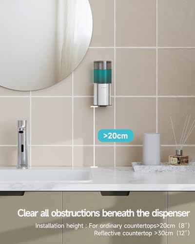 AIKE Automatic Wall Mount Liquid Soap Dispenser for Home and Commercial Bathroom 13.5oz IPX7 Waterproof,Polished Stainless Steel - color: Polished Stainless Steel