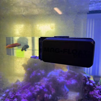 Mag-Float Large Black Stealth Glass Magnet Aquarium Scraper Cleaner with Blade - Floating Magfloat Magnetic Cleaning Tool - size: Large