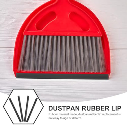 Angoily 4pcs Rubber Strip Replacement for Dustpan Dust Pan Edge Refill Inlet Pressing Strips, Dustpan Lip Replacement, Silicone Garbage Shovel Edge Protectors Rubber Lip Edge (Pack of 2) - size: 26X2.3CM (Pack of 2)