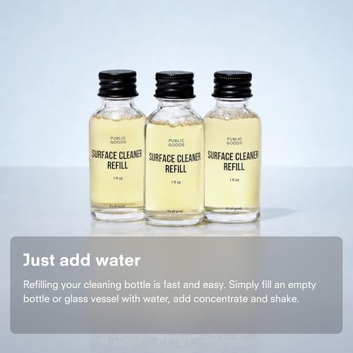 Public Goods Multi Surface Cleaner Refill | All Purpose Cleaner Refill for Floors, Tile, Countertops | Multi Purpose | Cruelty Free | Scented with Jasmine Essential Oils | 3 Pack - 24 Oz Diluted - style: Refills
