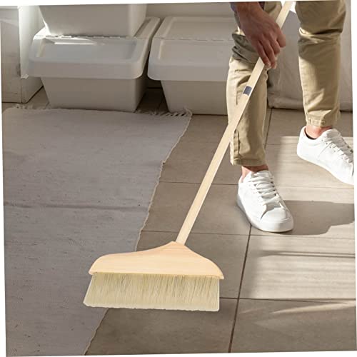 NOLITOY Indoor Outdoor Telescoping Broom Soft Bristle Brush for Floor Cleaning Detachable Handle Easy to Store