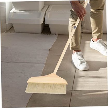 NOLITOY Indoor Outdoor Telescoping Broom Soft Bristle Brush for Floor Cleaning Detachable Handle Easy to Store