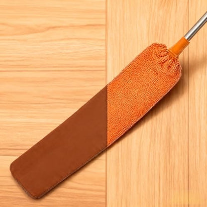 110" Extendable Retractable Cleaning Tool with 3 Washable Cloths | Gap Cleaning Duster, Under Appliance Fridge Furniture Duster for Home Cleaning