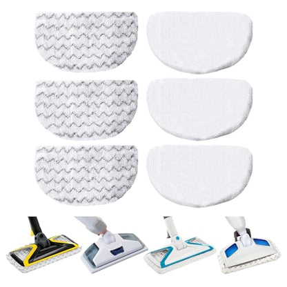 6 Pack Steam Mop Replacement Pads, Compatible with Bissell Powerfresh Steam Mop 1940 1806 1440 1544 Series, Model 19402 19404 19408 2685A 2075A 1940A 1940Q 1940T 1940W, Mop Pads Refills - size: 6 Pack