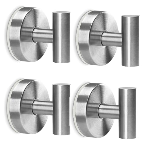 Suction Cup Hooks Suction Towel Shower Home So No Drill Storage Wall Silver Suction Hooks for Shower Wall Bathroom Window Wash Door Wreath, 4 Pack - color: Silver