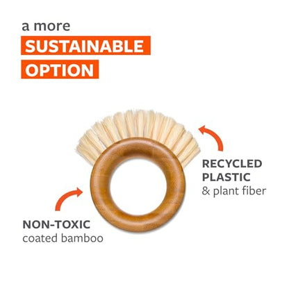 Full Circle The Ring - Bamboo Vegetable and Fruit Cleaning Brush - A Versatile Food Scrubber for Potatoes, Mushrooms, and Veggies