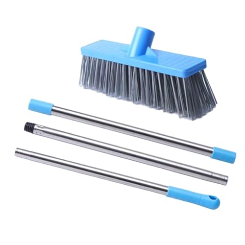Long Handle Floor Scrub Brush with Stiff Bristles Versatile Cleaning Tool for Tiles Bathrooms Patios and Garages Convenient Storage and Easy Use