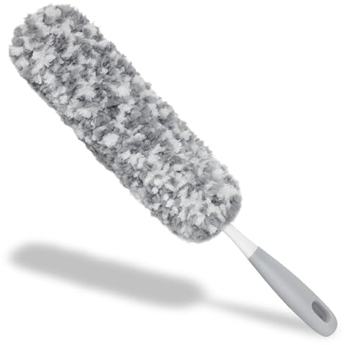 12" Microfiber Car Duster – Soft Interior Detail Brush for Dash, Seats, Vents & Console – Scratch‑Free, Washable Dust Remover for Car Interior Detailing