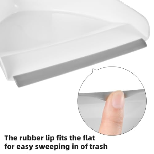 SUBEKYU Mini Hand Broom and Dustpan Set, Small Dustpan and Brush Set, Handheld Dust Pan, 1PCS - color: Mini White
