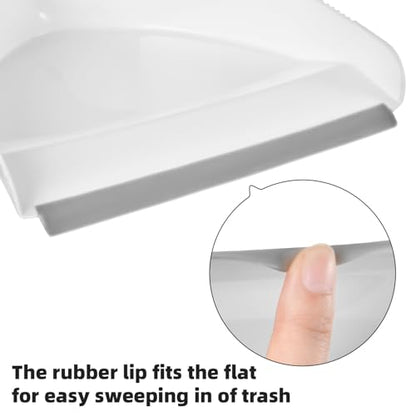 SUBEKYU Mini Hand Broom and Dustpan Set, Small Dustpan and Brush Set, Handheld Dust Pan, 1PCS - color: Mini White