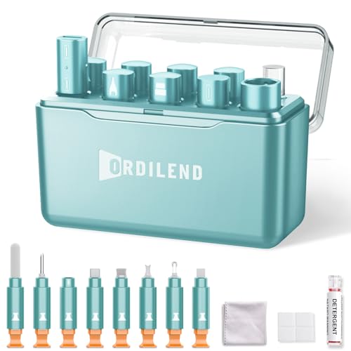 Ordilend for iPhone Cleaning Kit for Charging Port Cleaner, Multi-Tool iPhone Cleaner Repair Lightning Cable, Cell Phone Cleaning Kit for iPad, Connector, Speaker, Airpod with Storage Case, Mint - color: Mint