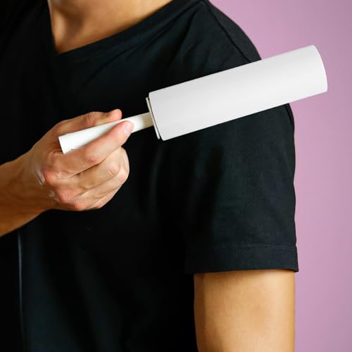 VALICLUD 38mm Inner Diameter Lint Roller Refills 10 Rolls White Sticky Adhesive Sheets for Pet Hair Remover Clothes Bedding Car Seat Cleaning