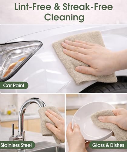 Microfiber Cleaning Cloth Roll - 100 Pack Tear Away Microfiber Paper Towels, Reusable, Washable, Scratch-Free, Kitchen Towels for Car, Home, Kitchen, Glass, Dishes(Desert Gold) - color: Desert Gold