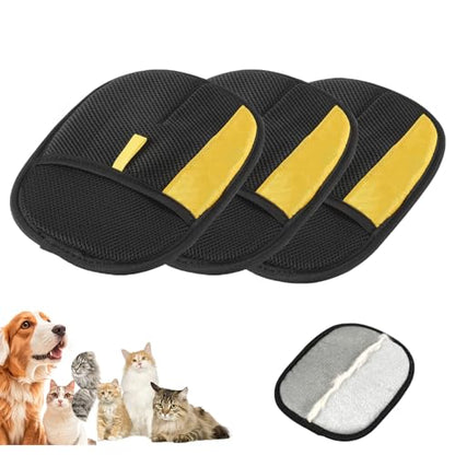 Pet Hair Removal Glove for Cats & Dogs, 2025 New Pet Hair Remover Electrostatic Gloves Pet Hair Remover Glove for Couch, Furniture, Carpet, Curtain, Washable Reusable Animal Fur Removal Tool (3PCS) - color: 3PCS