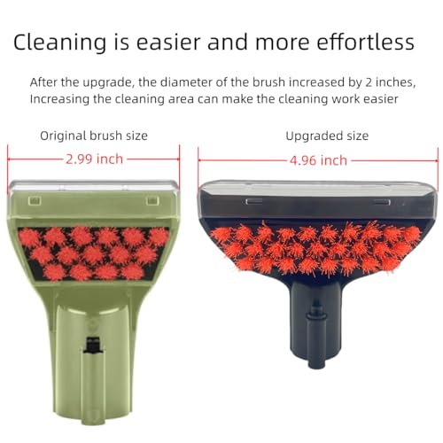 Upgraded 5.3in 1400B Little Green Machine Multi-Purpose Tools Stair Brush Replacement Parts Compatible for 4075 3194 3353 2458 3588F 1986 1425 2513E 3624 Tough Stain Brush Tool Attachments(Black 1+2) - color: Upgrade (Black 1+3)
